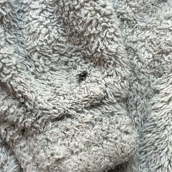 Adidas Girl Loose Fit Glitter Sherpa Pull Over - Picture 5 of 9